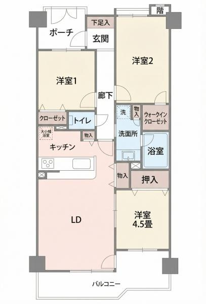 レーベンハイム東戸塚エスプレイスの間取り|各居室収納もあり、使いやすい3LDK！
お気軽にお問い合わせください。