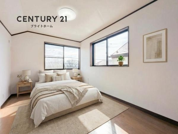 横浜市鶴見区東寺尾東台の中古一戸建の洋室|二面採光の明るく、落ち着きのある洋室！
休日はこちらでおくつろぎ下さい♪
※家具等はＣＧでの参考レイアウトです。