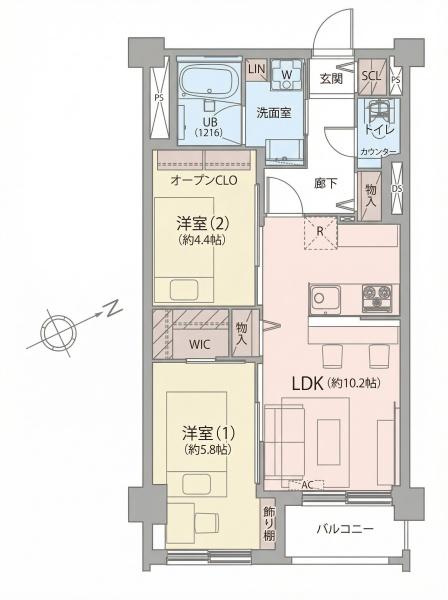横浜ウェイサイドマンションの間取り|使い勝手の良い2LDK
お気軽にお問い合わせください。