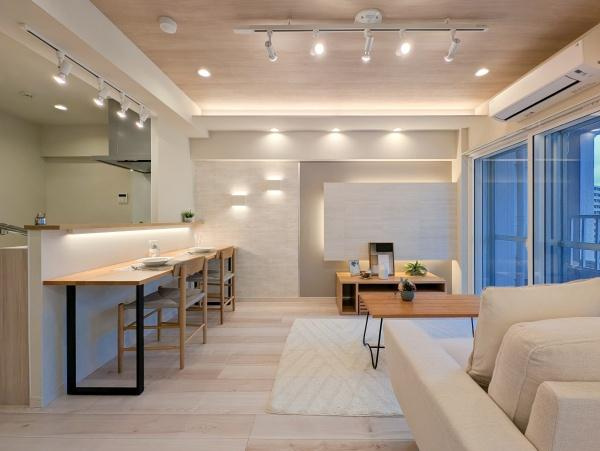 横浜ウェイサイドマンションの居間・リビング|明るいLDK！！
陽当たり良好です。