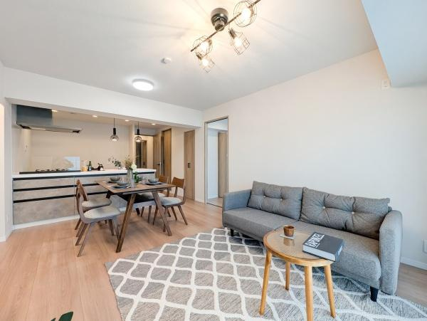 第３大船パークタウンＧ号棟の居間・リビング|自慢したくなるリビング！
形も良く家具の配置にも困りません。