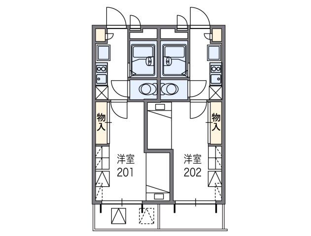 レオパレスル・コントワールⅡの間取り|代表的な間取のため実際の間取とは異なる場合があります