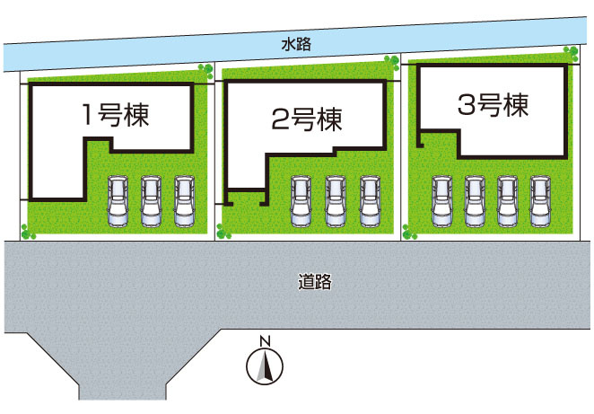 姫路市勝原区山戸　第4期　新築一戸建ての区画図|全3区画