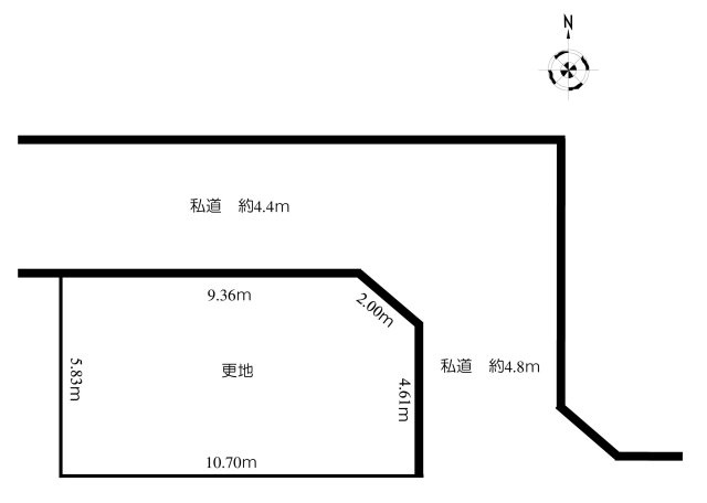 尼崎市大島１丁目　土地の土地図|道路付けの良い区画で、採光・通風に優れた住環境。間口もしっかり確保されており、外観デザインや駐車計画