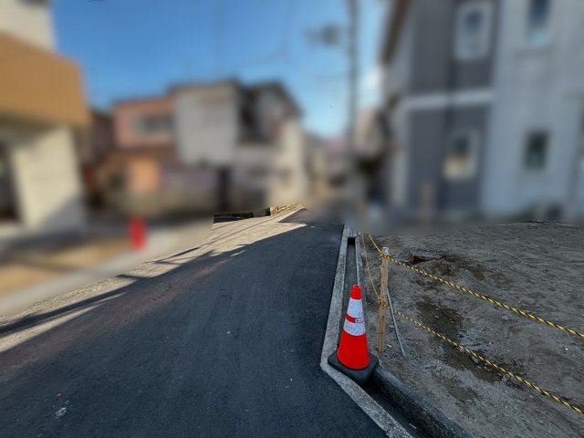 尼崎市大島１丁目　土地の前面道路含む現地写真|生活利便と住みやすさを兼ね備えた大島1丁目の住宅用地。交通アクセスも良好で大阪方面への移動もスムーズ