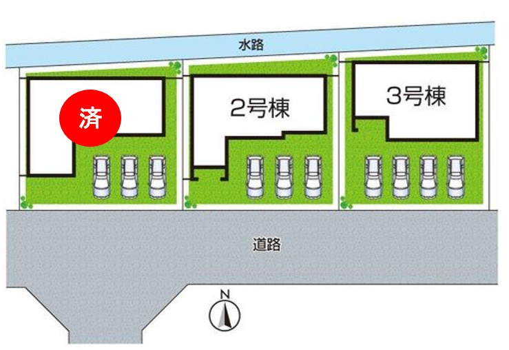 姫路市勝原区山戸　第4期　新築一戸建ての区画図|全3区画