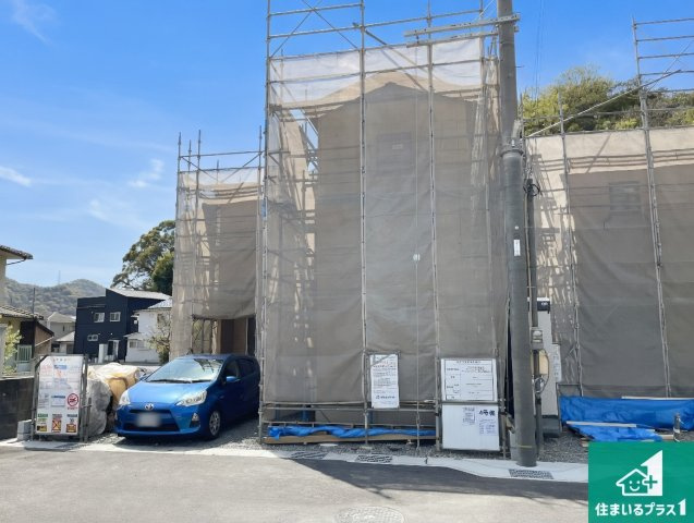 姫路市青山　第7期　新築一戸建ての外観|周辺は落ち着いた街並みの住宅地！子育てがしやすい住環境です！まだ未完成ですが、現地でしかわからない事もございます。是非一度ご覧ください。