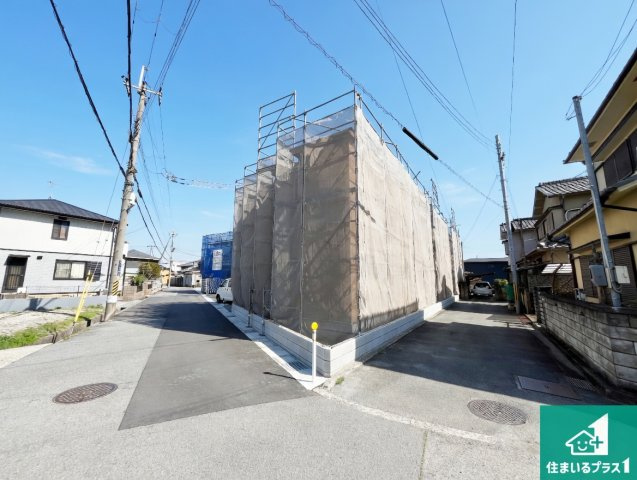 姫路市青山　第7期　新築一戸建ての前面道路含む現地写真|周辺は落ち着いた街並みの住宅地！子育てがしやすい住環境です！まだ未完成ですが、現地でしかわからない事もございます。是非一度ご覧ください。