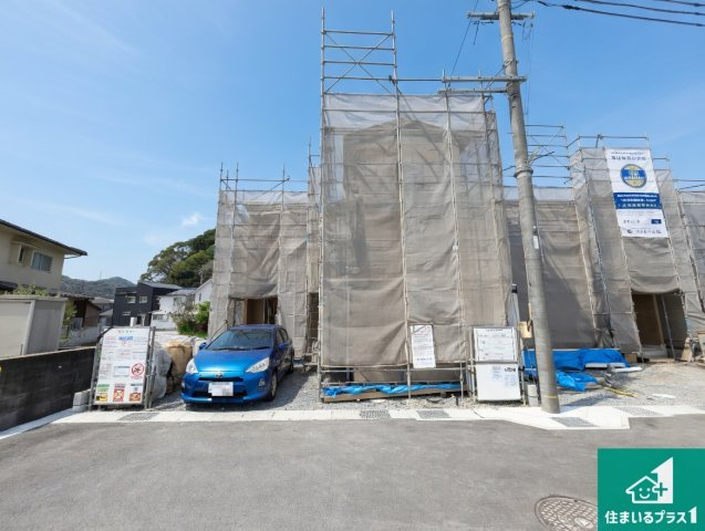 姫路市青山　第7期　新築一戸建ての外観|周辺は落ち着いた街並みの住宅地！子育てがしやすい住環境です！まだ未完成ですが、現地でしかわからない事もございます。是非一度ご覧ください。
