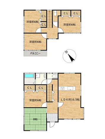 高崎市新町　中古1399の間取り