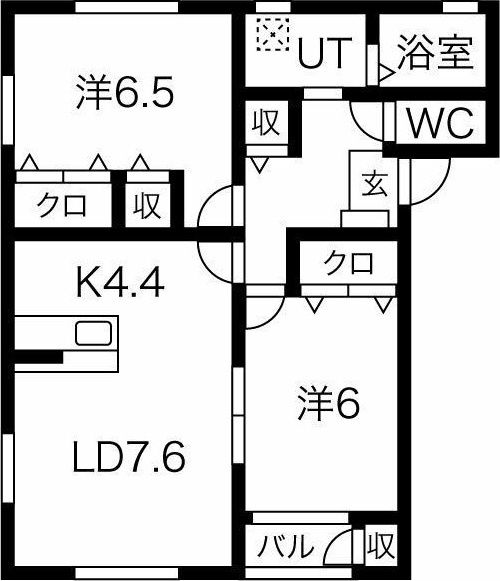 クレセールSUGA　A棟の間取り