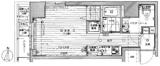 メインステージ錦糸町Ⅳの間取り