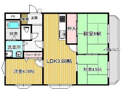 ベルレーブ本山の間取り
