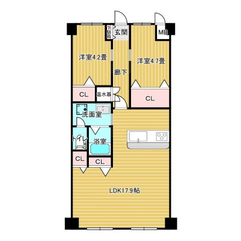 【間取り】 | ハイツ翠苑