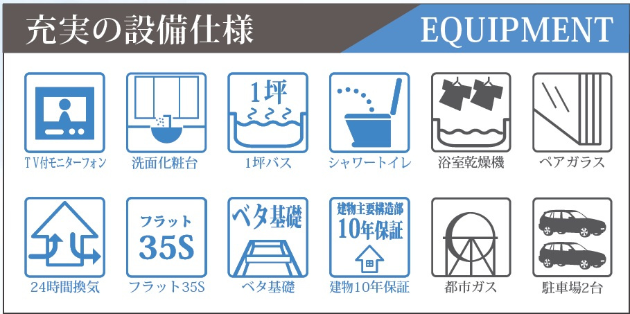 相模原市星が丘　8期2棟の構造・工法・仕様|駐車場２台（車種による）など仕様