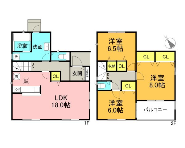 碧南市汐田町第1　新築住宅＜2号棟＞の間取り|3LDK