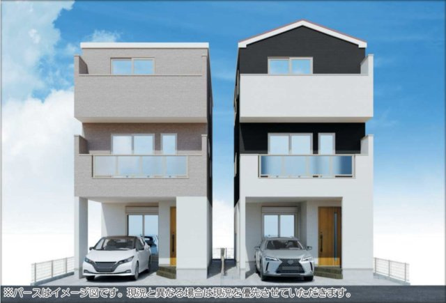 相模原市中央区小町通　新築2棟の前面道路含む現地写真