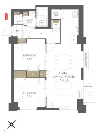【間取り】天白第四住宅6号棟 
