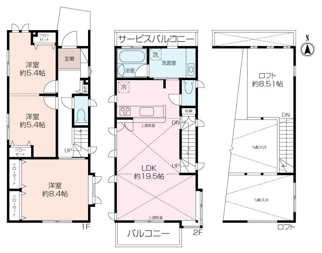 【辻堂新町2丁目】開放感あふれる19.5帖の大空間LDK！ロフト＆吹抜けのあるお家の画像