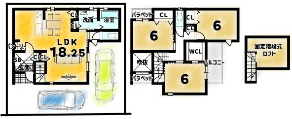 向島吹田河原町　建築条件付土地の区画図