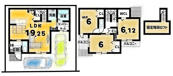 向島吹田河原町　建築条件付土地の区画図