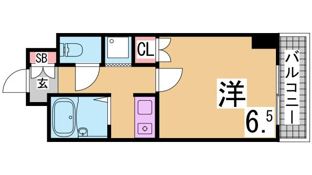 神戸市東灘区青木５丁目の賃貸マンションの間取り