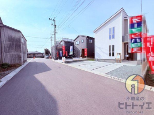 新築建売】筑後市大字長浜の前面道路含む現地写真