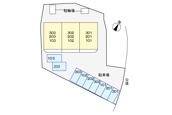 エントピア緑陽の駐車場