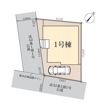さいたま市西区内野本郷　新築一戸建て　リーブルガーデン　01の区画図|1号棟