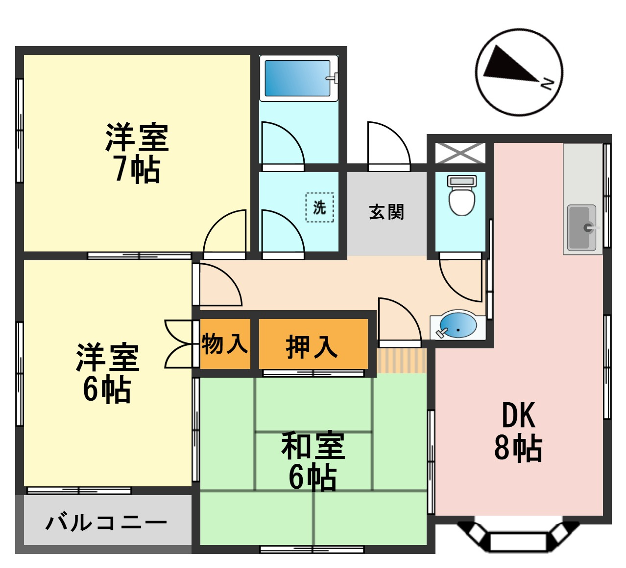 泰ハイツの間取り
