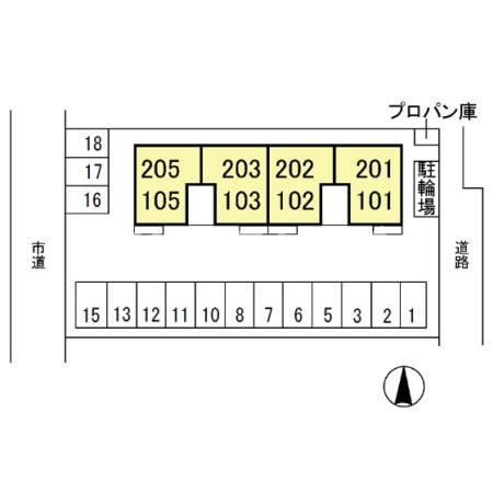 フォンテーヌの区画図|高崎、前橋のお部屋探しはエンドスケープまで！お客様の理想お聞かせ下さい♪