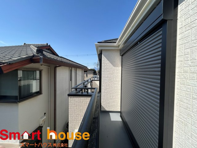 大和市福田　新築全4棟のバルコニー