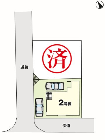相模原市中央区横山　新築2棟の区画図