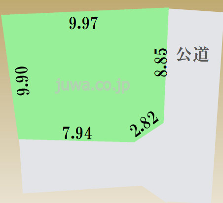 【建築条件付売地】ふじみ野市築地の土地図
