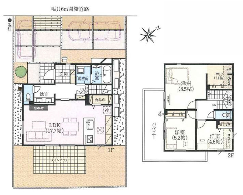 寺台　新築戸建　３号棟の間取り