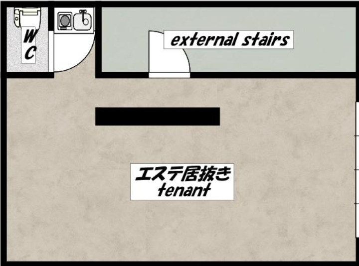 大阪市中央区難波４丁目の事務所の間取り