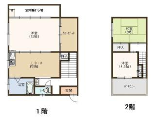 川西貸家の間取り