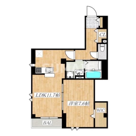 East IMの間取り|南東向きの角部屋です☆