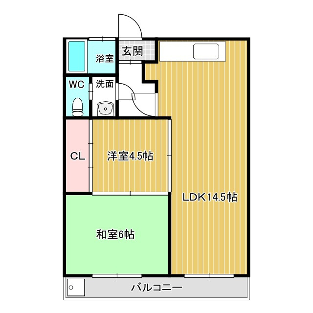 竹味マンションの間取り