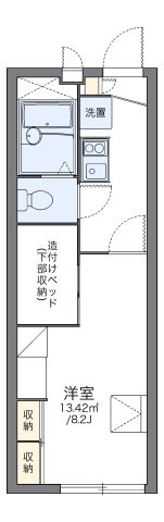 レオパレス御堀Ⅱの間取り