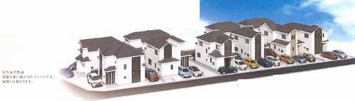 相模原市南区西大沼3丁目　新築戸建全14棟　F号棟の外観パース