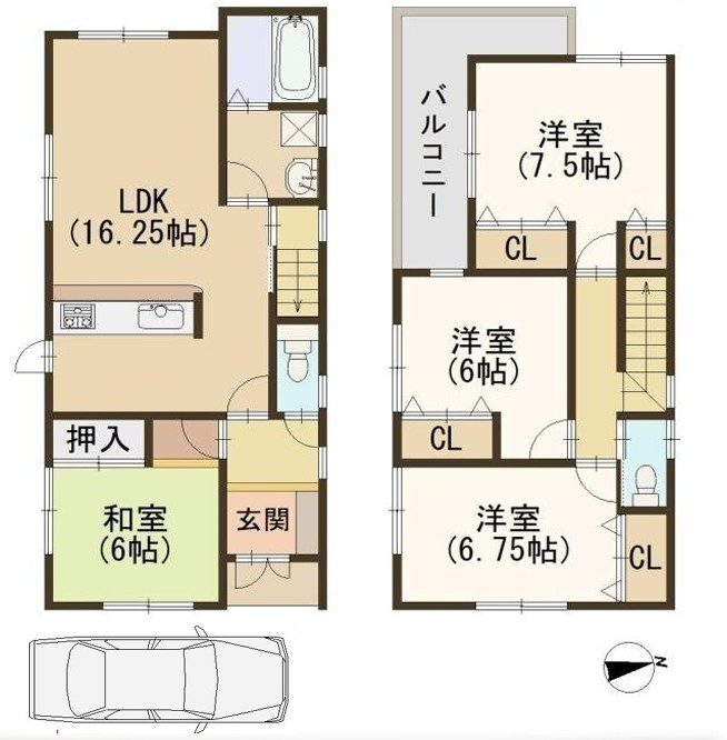 北中振4丁目　中古一戸建ての間取り|間取り図はいかがですか？ご希望を叶える間取りですか？リビングの広さは？水回りの位置は？カウンターキッチン？など色々な情報が集約されています。弊社ではリフォームなどのご相談も承っております。