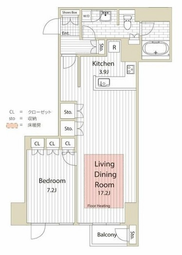 千代田区富士見２丁目の賃貸マンションの間取り