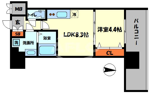 Splendide NAMBAⅢ　　大国小学校区の間取り|スプランディッド難波Ⅲ　間取り