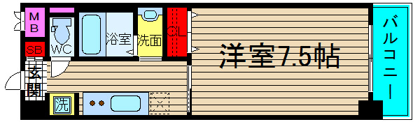 KDXレジデンス難波の間取り