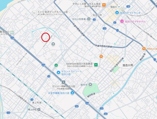加古川市加古川町稲屋　　売土地の地図