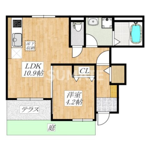 Ｃａｓａ　ｄｅｌｌｅ　ｒｏｓｅの間取り|間取りです