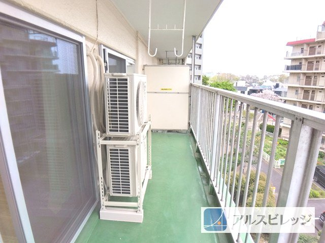 DIKマンション和光C棟のバルコニー|５階部分