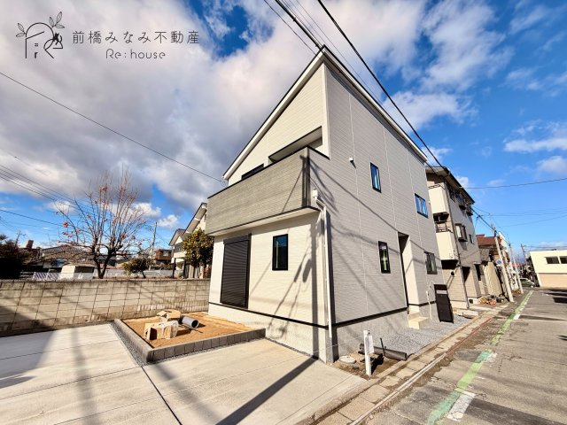 【新築】前橋市朝日町2丁目25-1期　限定1棟　リナージュ　新築建売の前面道路含む現地写真|前面道路含む現地写真です