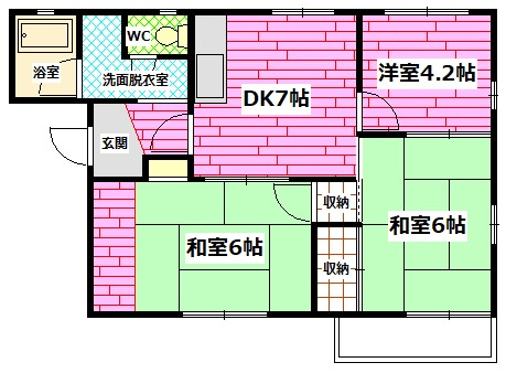 コーポ稲荷Aの間取り